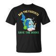 Ban The Fascists Save The Books Book Lover Worm Fish T-Shirt