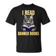 Banned Books Cat Reader Anti-Censorship T-Shirt Banned Books Cat Reader Anti-Censorship T-Shirt