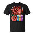 Best Teacher Ever Cute Apple Books School Classroom Vibes T-Shirt Best Teacher Ever Cute Apple Books School Classroom Vibes T-Shirt