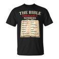The Bible Book Of Emergency Numbers Religious Christian T-Shirt
