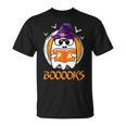 Boo Boooks Ghost Book Reading Halloween 2025 Teacher T-Shirt