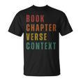 Book Chapter Verse Context T-Shirt Book Chapter Verse Context T-Shirt