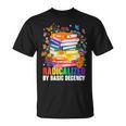 Book Flower Radicalized By Basic Decency Feminist LGBT 2026 T-Shirt