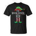 The Book Lover Elf Christmas Books Reading Lover T-Shirt