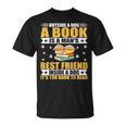Book Lover Outside a Dog a Book Is a Man's Best Friend T-Shirt Book Lover Outside a Dog a Book Is a Man's Best Friend T-Shirt