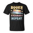Book And Pajama Books Pajamas Repeat Librarian T-Shirt
