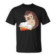 Book Reading Bookworm Forest Animal Wildlife Cute Hedgehog T-Shirt Book Reading Bookworm Forest Animal Wildlife Cute Hedgehog T-Shirt