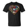 Book Reading Bookworm Reader Literature Heart T-Shirt