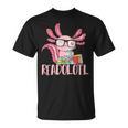 Book Reading Readolotl Amphibian Animal Bookworm Axolotl T-Shirt