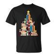 Booklovers Christmas Book Tree T-Shirt