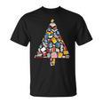 Books Christmas Tree Reading Club Librarian Library Xmas T-Shirt Books Christmas Tree Reading Club Librarian Library Xmas T-Shirt