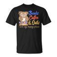 Books Coffee & Owls Are My Happy Place Book Lovers T-Shirt