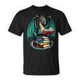 Books Dragon Reading Book Lover T-Shirt