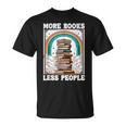 More Books Less People Mystic Book Rainbow Reading Book T-Shirt