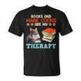 BOOKS AND MAINE COONS ARE MY THERAPY Main Coon T-Shirt BOOKS AND MAINE COONS ARE MY THERAPY Main Coon T-Shirt