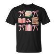 Books And Pink Bows Booktok Coquette Preppy T-Shirt Books And Pink Bows Booktok Coquette Preppy T-Shirt