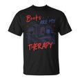 Books Are My Therapy Book Lover Bookworm Library T-Shirt