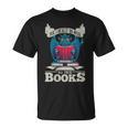 Bookworm Flying Mythical Creature Book Reading Dragon T-Shirt