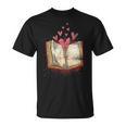 Bookworm Heart Librarian Book Nerd Library Reading T-Shirt