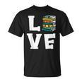 Bookworm Love Book Lover Reading Librarian T-Shirt