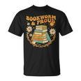 Bookworm And Proud Retro Reading Aesthetic Books Library T-Shirt