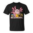 Bookworm Readolot Mexican Salamander Book Reading Axolotl T-Shirt