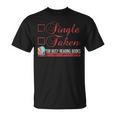 Bookworm Shirt Single Taken Checklist Too Busy Reading Books T-Shirt