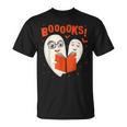Booooks Boo Ghost Book Library Halloween Students Teachers Men Women Kids T-Shirt Booooks Boo Ghost Book Library Halloween Students Teachers Men Women Kids T-Shirt