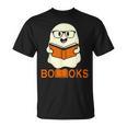 Booooks Ghost Boo Read Books Library Teacher Halloween Cute Men Women Kids T-Shirt