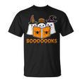 Booooks Ghost Boo Read Books Library Teacher Halloween Cute T-Shirt