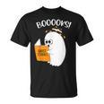 Booooks Ghost Reading Books Halloween Teacher Gift For Men Women T-Shirt Booooks Ghost Reading Books Halloween Teacher Gift For Men Women T-Shirt