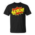 Boy Seven Superhero Comic Book Hero 7th Birthday Boy 7 Years T-Shirt Boy Seven Superhero Comic Book Hero 7th Birthday Boy 7 Years T-Shirt
