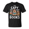 Capybara Book Lover Rodent Animal Capy Bookworm T-Shirt