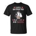 Cat Simply Distracted By Cats And Books T-Shirt