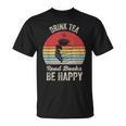 Catch Some Rays Vintage Retro Drink Tea Read Books Be Happy Adult T-Shirt Catch Some Rays Vintage Retro Drink Tea Read Books Be Happy Adult T-Shirt