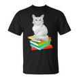 Cats And Books Lover Persian Cat For Men Women Kids T-Shirt