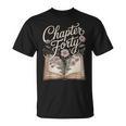 Chapter Forty Book Reading 40th Birthday Flower T-Shirt
