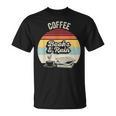 Coffee Books And Rain Reading Book Lover Retro T-Shirt