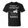Coffee Cats And Books Ironic Kitty Literature T-Shirt Coffee Cats And Books Ironic Kitty Literature T-Shirt