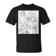 Coloring Book Hamlet Ghost Yorick Castle Shakespeare Play T-Shirt