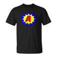 Comic Book Style Monogram Initial Letter A Superhero T-Shirt Comic Book Style Monogram Initial Letter A Superhero T-Shirt