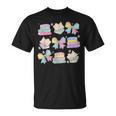Coquette Bunny Bow Rabbit Teacher Books Easter Retro T-Shirt