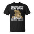 Cute Bearded Dragon For Men Women Zoology Reptile Book Lover T-Shirt