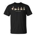 Cute Book Reading Geese Literary Animal Art T-Shirt