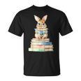 Cute Bunny Reading Book Back To School Easter T-Shirt Cute Bunny Reading Book Back To School Easter T-Shirt