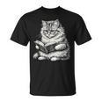 Cute Cat Reading Book Adorable Cats Books Lover T-Shirt Cute Cat Reading Book Adorable Cats Books Lover T-Shirt