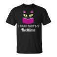 Cute Cat Reading Book Lover Graphic T-Shirt