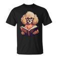 Cute Dog Poodle Reading Book T-Shirt Cute Dog Poodle Reading Book T-Shirt