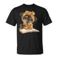 Cute Dog Reading Book Bandana Pup Reader T-Shirt Cute Dog Reading Book Bandana Pup Reader T-Shirt