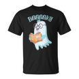 Cute Ghost Book Reading Halloween Teacher Top Men Women Kids T-Shirt